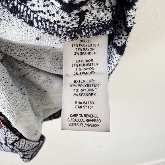 Karl Lagerfeld Paris Floral Textured Mini Dress Pearl Button Detail Size 8 - Picture 5 of 6